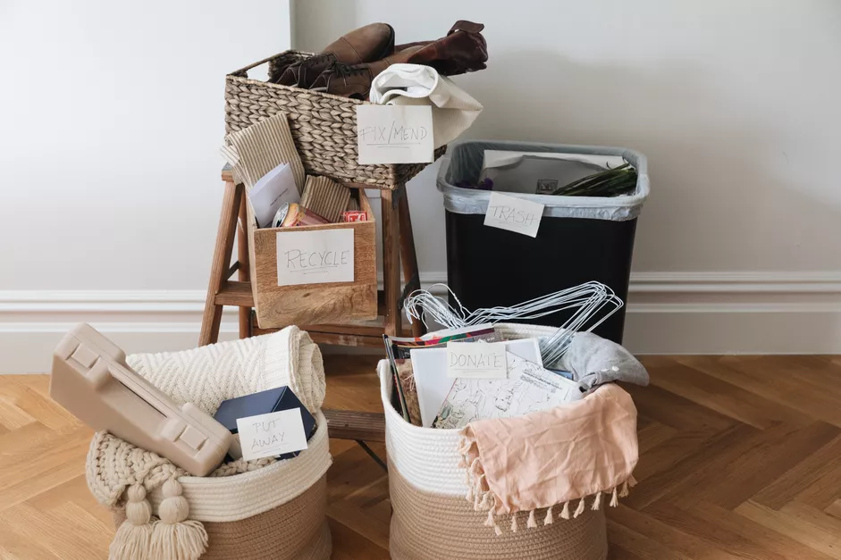putting items into different piles