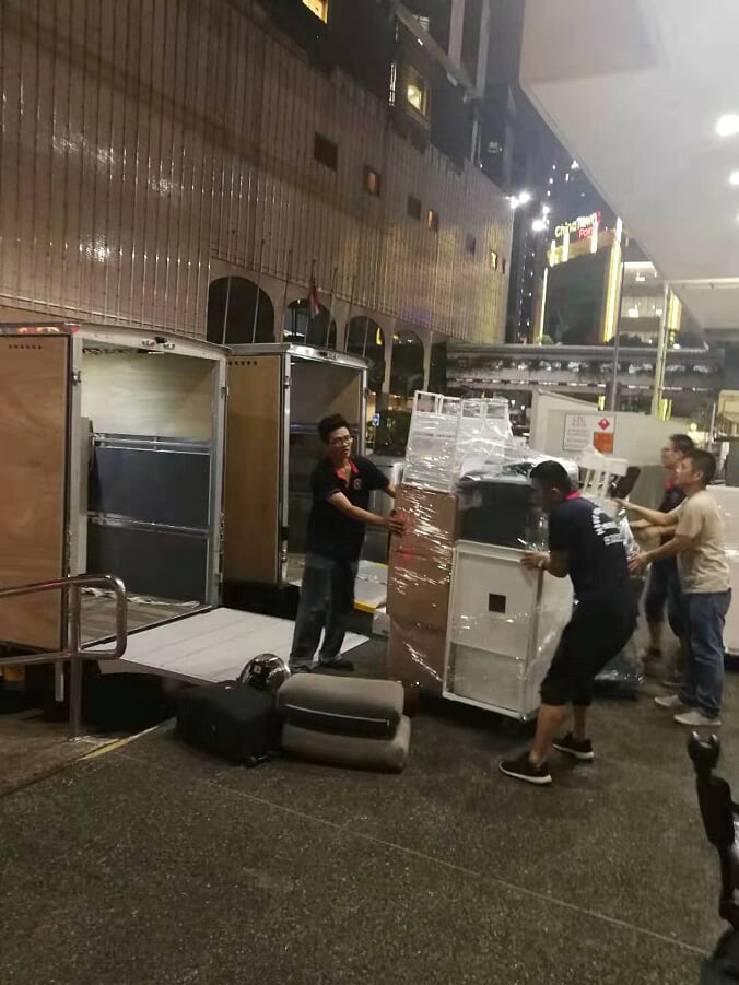 Office equipment moving at night - move move movers – move move movers – move move movers Move Move Movers crew moving commercial office equipment during a night relocation window