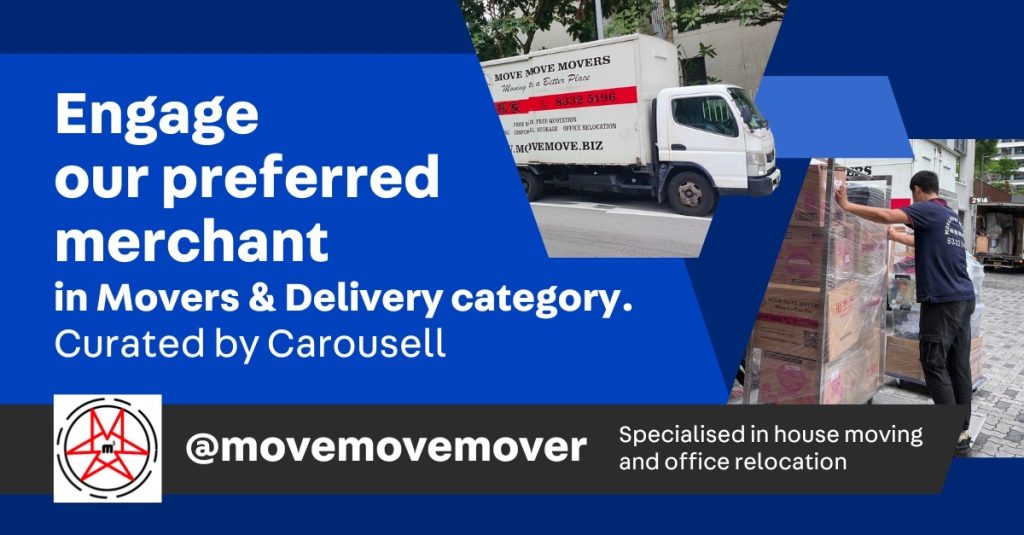 Carousell preferred merchant – movers & delivery services – move move movers – move move movers Carousell Preferred Merchant for Movers and Delivery Services in Singapore