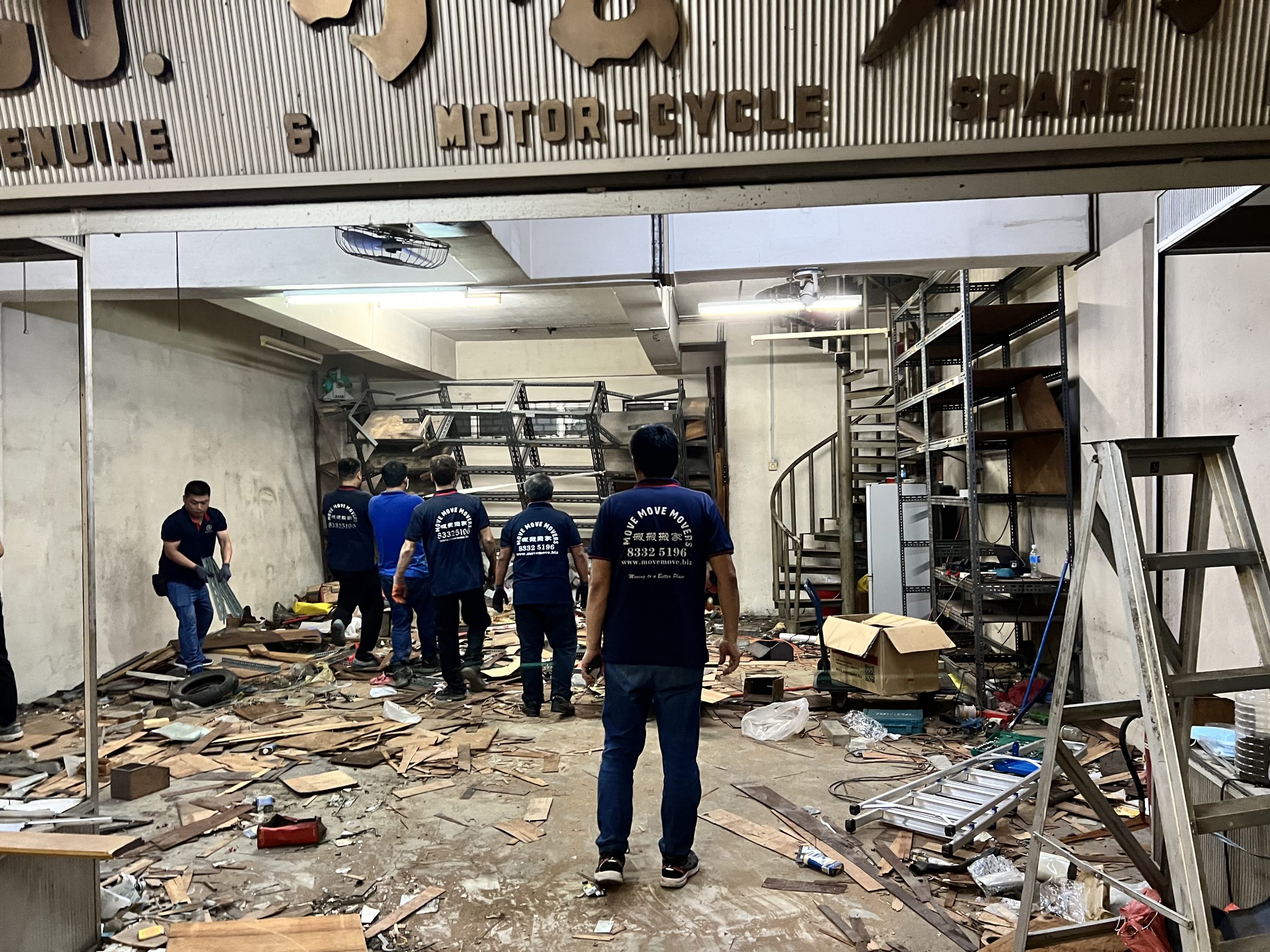 Move Move Movers light demolition and dismantling support at a Singapore property