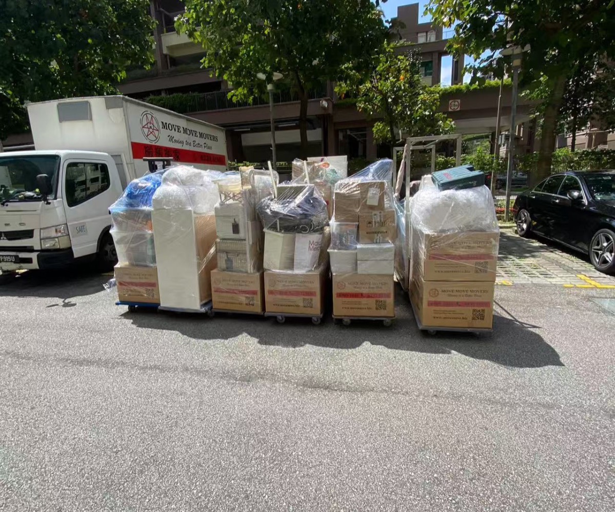 Trolley loads prepared for a Move Move Movers disposal quote in Singapore